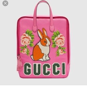 GUCCI PINK RABBIT BACKPACK